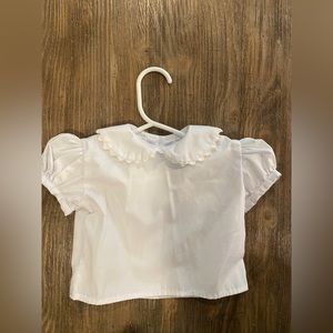 Girls White Peter Pan Collar Blouse